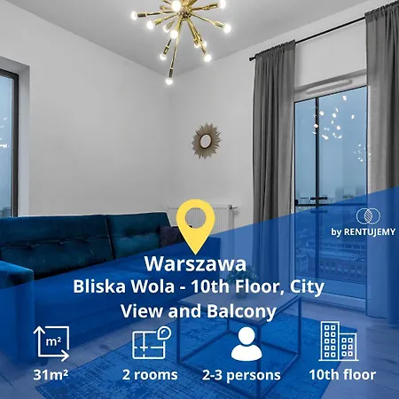 Appartement Business - Air Conditioning, 10th Floor, View, Balcony - By Rentujemy *